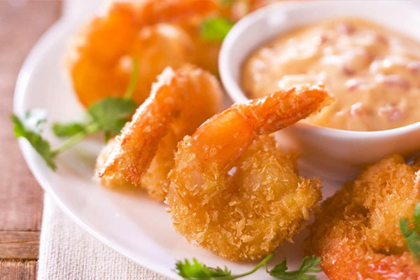 Herb Coated Prawns